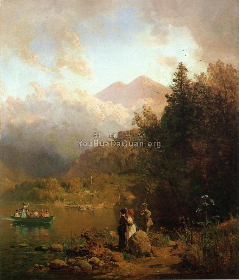 Fishing Party in the Mountains - 托马斯·希尔